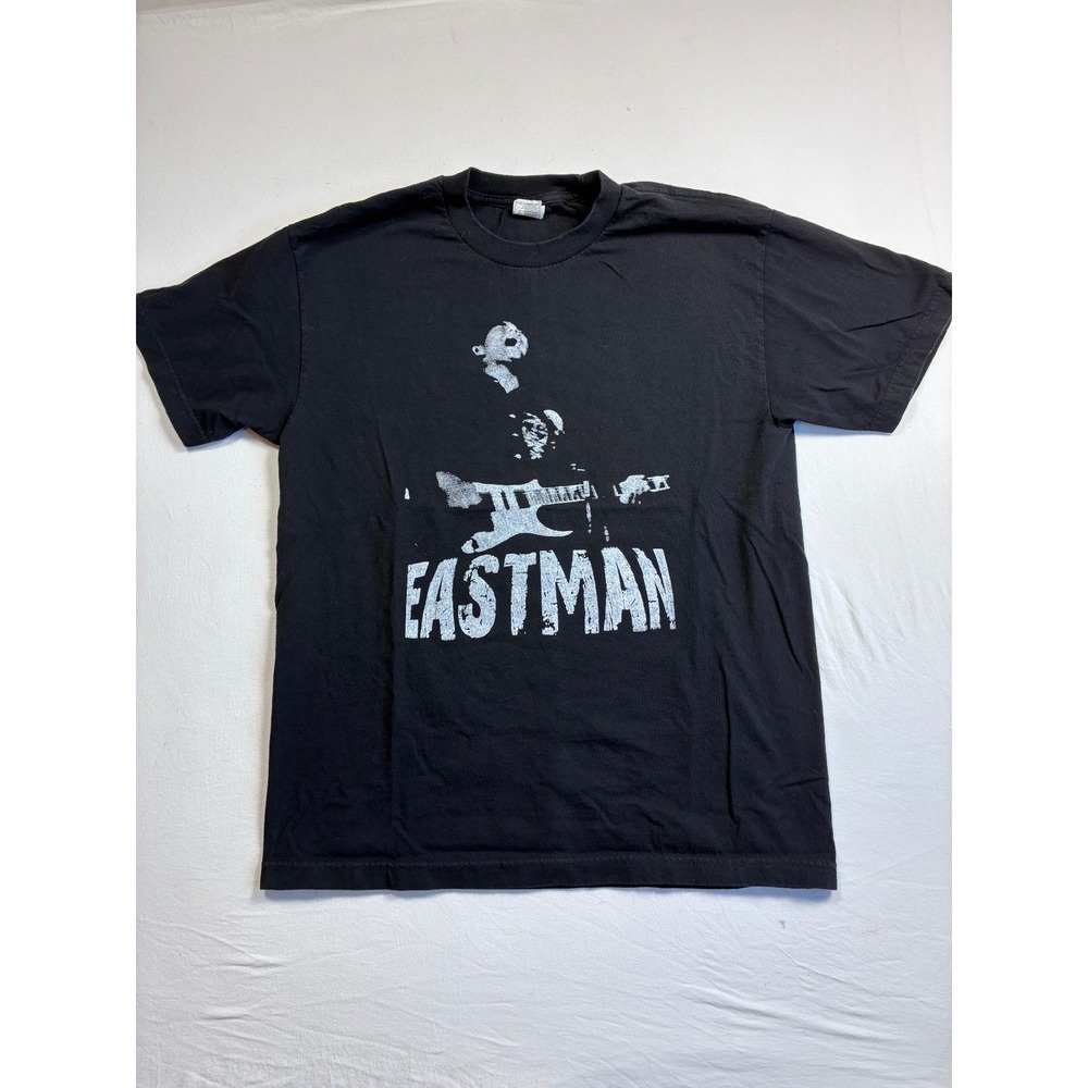 Men's Large Black Eastman Guitar Graphic T Shirt Short Sleeve Music Tee